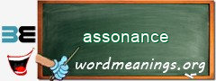 WordMeaning blackboard for assonance